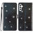 For Samsung Galaxy A54 5G Wallet Stand Glittery PU Leather Case Shockproof Phone Cover - Black - 1