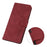 KHAZNEH Smartphone Case for Nothing Phone (2) Textured PU Leather Wallet Stand Cover - Red - 5