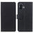 For Nothing Phone (2) Textured PU Leather Phone Cover Anti-drop Stand Wallet Case - Black - 1