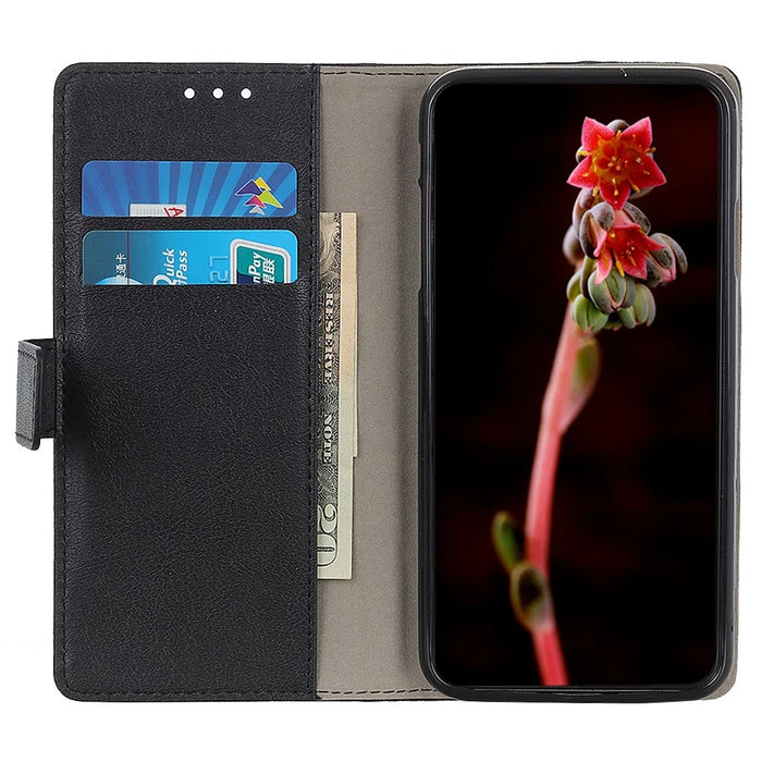 For Nothing Phone (2) Textured PU Leather Phone Cover Anti-drop Stand Wallet Case - Black - 2