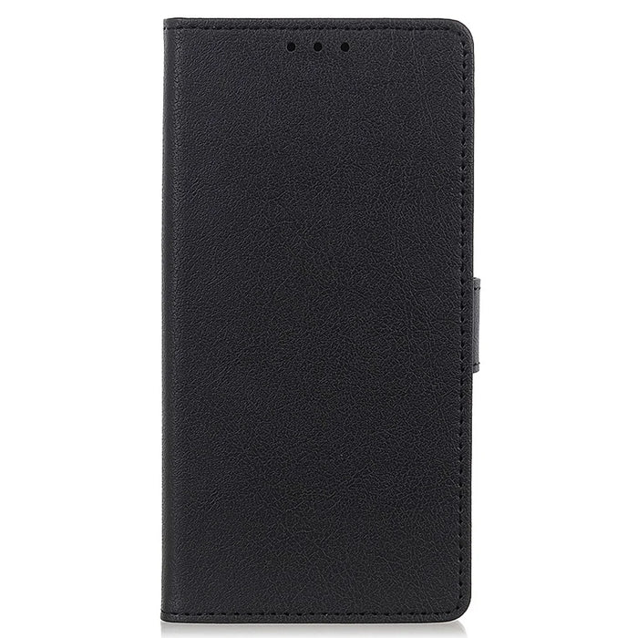 For Nothing Phone (2) Textured PU Leather Phone Cover Anti-drop Stand Wallet Case - Black - 6