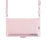 HANMAN Miki Series For iPhone 14 Plus Zipper Pocket Phone Leather Case Wallet Stand Cover with Shoulder Strap - Rose Gold - 4
