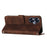 Wallet Cover for Realme C55 , Horizontal Stand Triangle Imprinted Leather Phone Case with Strap - Brown - 2