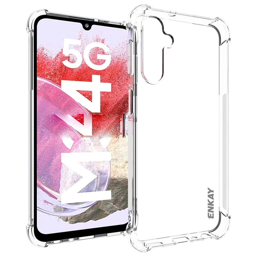 ENKAY HAT PRINCE For Samsung Galaxy F34 5G / M34 5G Clear TPU Phone Case Four Corners Reinforced Anti-slip Strip Edge Cover - 1