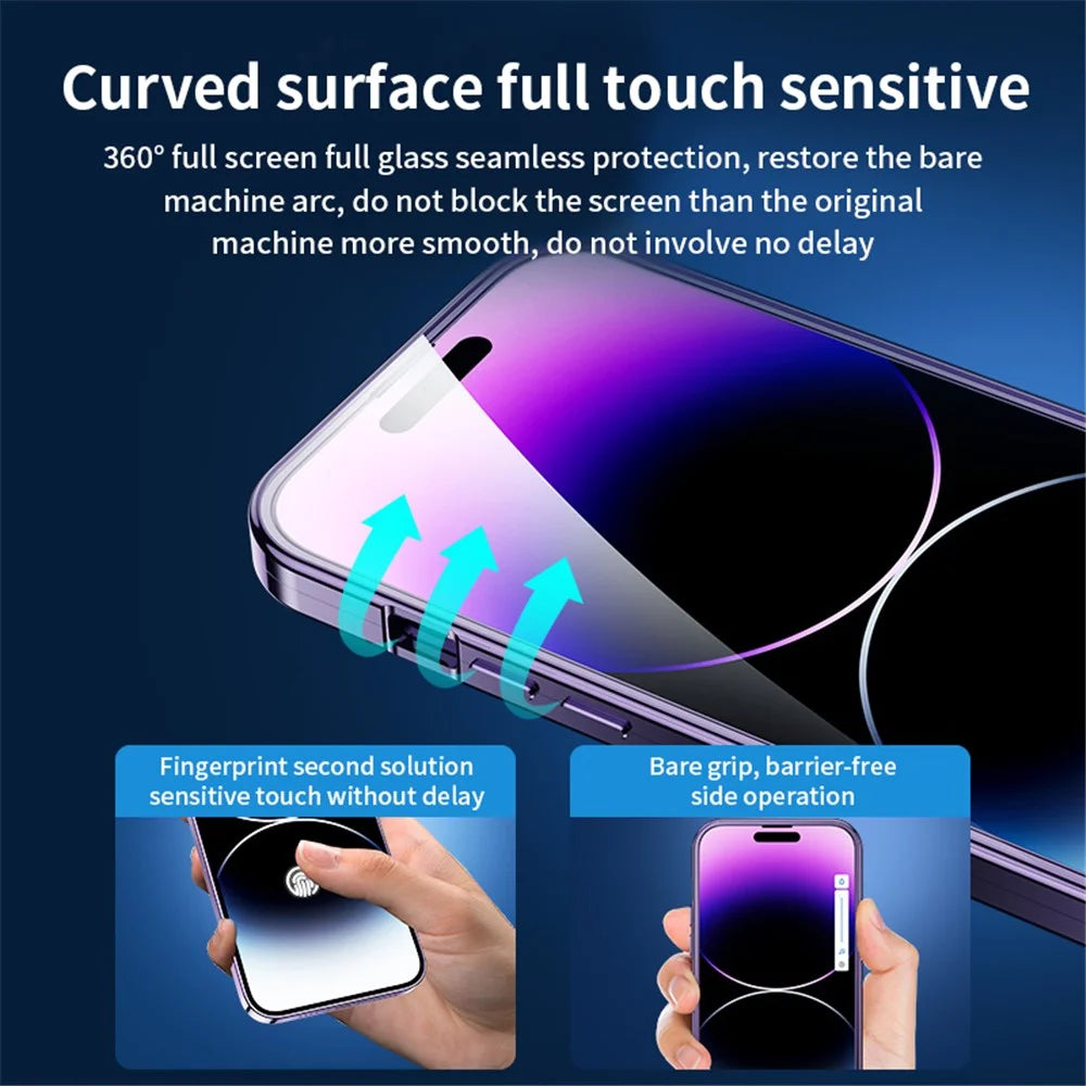 For iPhone 14 Pro Max PC + Aluminium Alloy Hybrid Phone Case All-Wrapped Cover Compatible with MagSafe with Tempered Glass Film - Black - 5