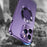 For iPhone 14 Pro Magnetic Phone Case Compatible with MagSafe PC+Aluminium Alloy+ Anti-peep Tempered Glass Phone Cover - Purple - 5