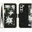 For Samsung Galaxy S23 Flower Pattern Printing Leather Case Phone Cover with Card Slots Stand - Black - 1