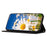 For Samsung Galaxy S23 Flower Pattern Printing Leather Case Phone Cover with Card Slots Stand - Black - 2