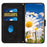 For Samsung Galaxy S23 Flower Pattern Printing Leather Case Phone Cover with Card Slots Stand - Black - 3