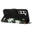 For Samsung Galaxy S23 Flower Pattern Printing Leather Case Phone Cover with Card Slots Stand - Black - 4
