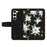 For Samsung Galaxy S23 Flower Pattern Printing Leather Case Phone Cover with Card Slots Stand - Black - 5