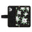 For Samsung Galaxy A13 4G / 5G Card Slots Phone Stand Case PU Leather Flower Pattern Printing Cover - Black - 5