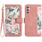 For Samsung Galaxy A14 4G / 5G Phone Case Flower Pattern Printing PU Leather Stand Cover with Card Holder - Pink - 1