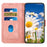 For Samsung Galaxy A14 4G / 5G Phone Case Flower Pattern Printing PU Leather Stand Cover with Card Holder - Pink - 3