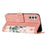 For Samsung Galaxy A14 4G / 5G Phone Case Flower Pattern Printing PU Leather Stand Cover with Card Holder - Pink - 4