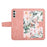 For Samsung Galaxy A14 4G / 5G Phone Case Flower Pattern Printing PU Leather Stand Cover with Card Holder - Pink - 5