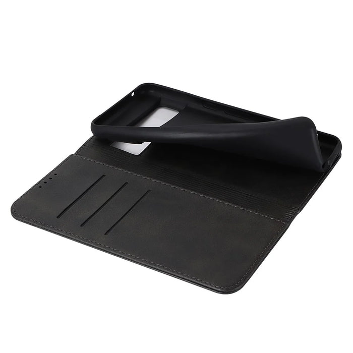 Calf Texture PU Leather Case for Google Pixel 8 Pro , Anti-drop Stand Wallet Phone Cover - Black - 5