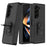 Shockproof Case for Samsung Galaxy Z Fold5 5G Ring Kickstand Cover PC+TPU Hybrid Phone Case - Black - 1