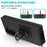 Shockproof Case for Samsung Galaxy Z Fold5 5G Ring Kickstand Cover PC+TPU Hybrid Phone Case - Black - 4