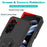 Shockproof Case for Samsung Galaxy Z Fold5 5G Ring Kickstand Cover PC+TPU Hybrid Phone Case - Black - 5