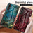 For Samsung Galaxy S23 FE Marble Pattern Phone Case Tempered Glass+PC Back TPU Frame Protective Cover - Blood Red Marble - 3