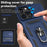 For iPhone 15 Pro Max Slide Camera Protector Phone Case Metal Ring Kickstand Anti-scratch PC + TPU Cover - Blue - 5