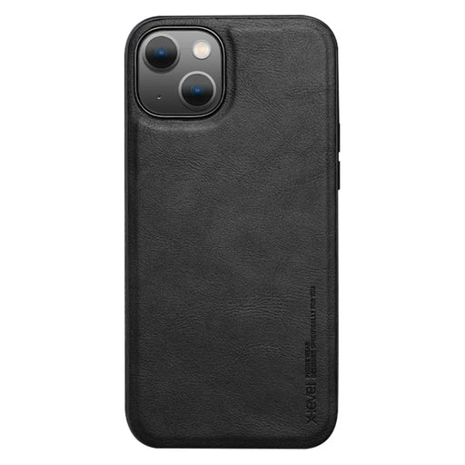 X-LEVEL Bojue-3 Series For iPhone 15 PU Leather+TPU Protective Cover Anti-scratch Phone Case - Black - 1