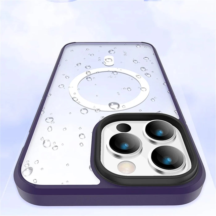 X-LEVEL Crystal Clear Series Slim Phone Case for iPhone 15 Pro Max Anti-Drop TPU+PC Phone Case Compatible with MagSafe - Transparent - 3