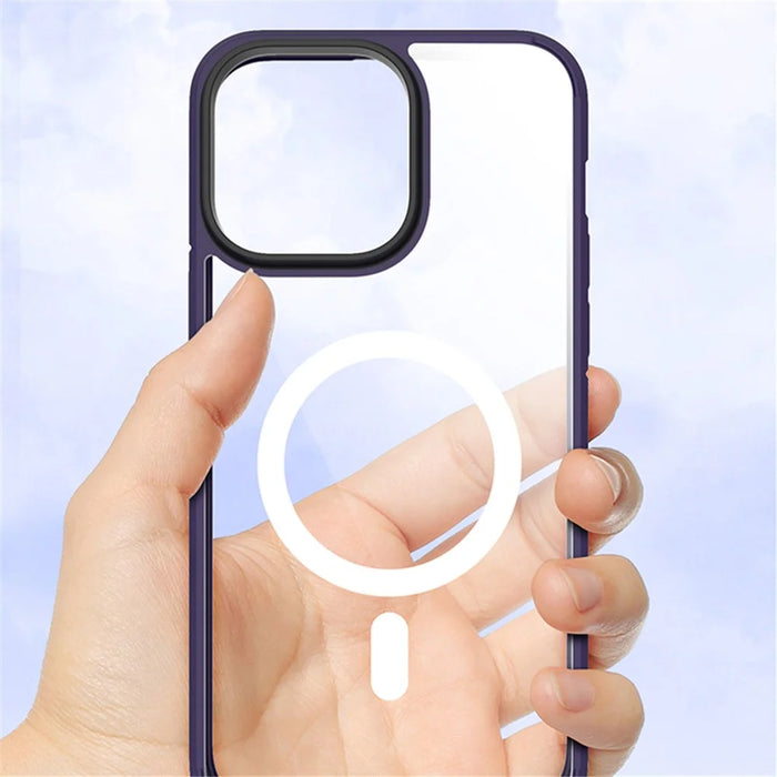 X-LEVEL Crystal Clear Series Anti-Drop Phone Case for iPhone 15 Pro Case Compatible with MagSafe TPU+PC Cover - Transparent - 2
