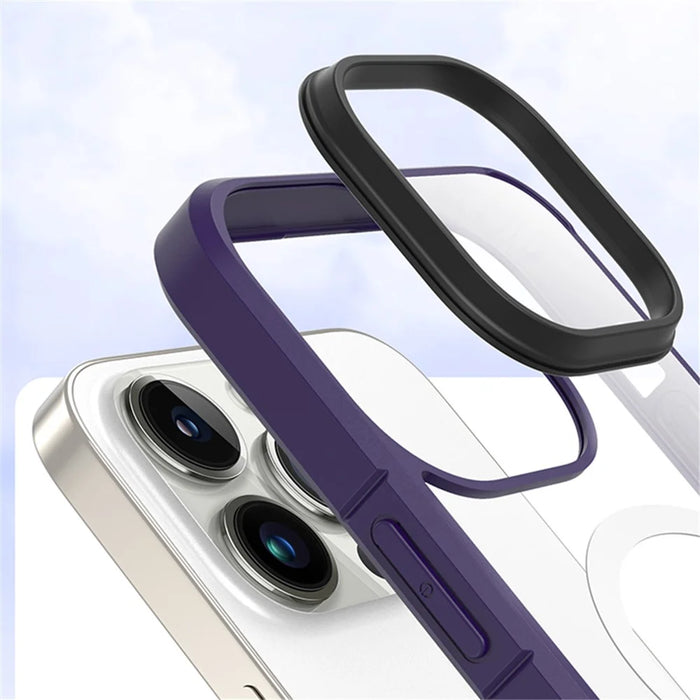 X-LEVEL Crystal Clear Series Anti-Drop Phone Case for iPhone 15 Pro Case Compatible with MagSafe TPU+PC Cover - Transparent - 5