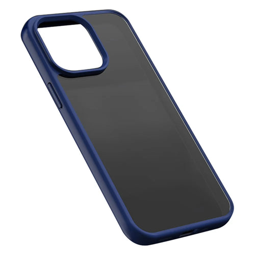 X-LEVEL For iPhone 15 Rubberized Skin-touch Acrylic Case Anti-drop Cellphone Back Cover - Navy Blue - 1