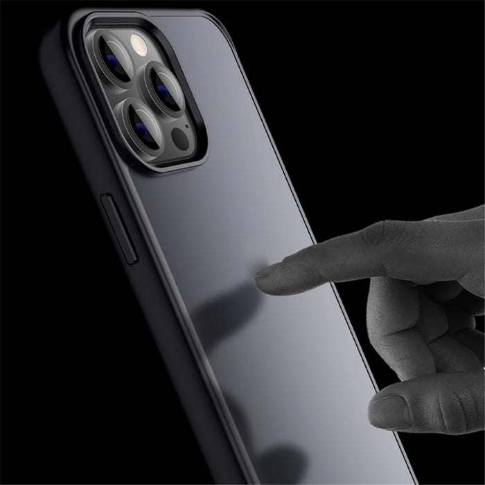 X-LEVEL For iPhone 15 Rubberized Skin-touch Acrylic Case Anti-drop Cellphone Back Cover - Navy Blue - 4