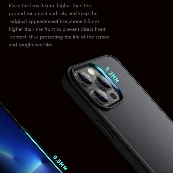 X-LEVEL For iPhone 15 Rubberized Skin-touch Acrylic Case Anti-drop Cellphone Back Cover - Navy Blue - 5