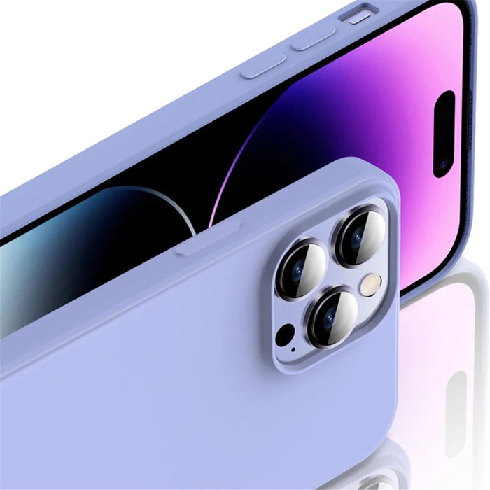 X-LEVEL For iPhone 15 Pro Soft TPU Phone Case Liquid Silicone Texture Shockproof Cover - Midnight Green - 5