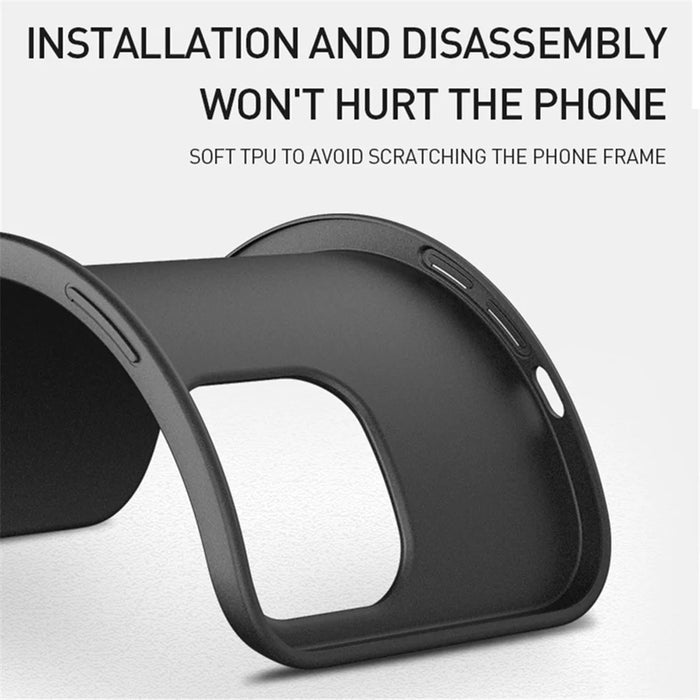 X-LEVEL Guardian Series For iPhone 15 Matte Phone Case Soft TPU Anti-scratch Back Cover - Black - 2
