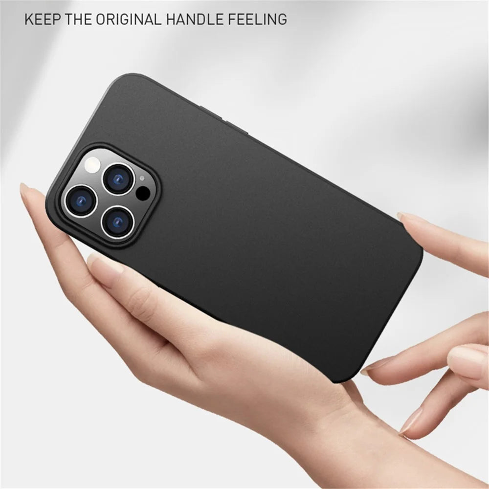 X-LEVEL Guardian Series For iPhone 15 Pro Matte Phone Case Flexible TPU Drop-proof Cover - Black - 3