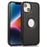 Shockproof Case for iPhone 15 Slim PU+TPU Phone Shell Anti-Fall Logo View Phone Cover - Black - 1