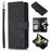 For Samsung Galaxy Z Fold5 5G PU Leather+PC Wallet Phone Case Stand Skin-touch Protective Cover - Black - 1
