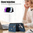 For iPhone 15 Pro RFID Blocking PU Leather + TPU Phone Case Zipper Pocket Card Slots Protective Cover with 2 Straps - Blue - 3