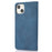For iPhone 15 Magnetic Auto-absorbed PU Leather Phone Case Support Stand Wallet Cover - Blue - 7