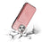 For iPhone 15 Pro Max Drop-proof Phone Case PU Leather + TPU Card Holder Kickstand Back Cover - Rose Gold - 4