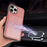 For iPhone 15 Pro Max Drop-proof Phone Case PU Leather + TPU Card Holder Kickstand Back Cover - Rose Gold - 6