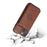 For iPhone 15 Plus PU Leather + TPU Phone Case Card Holder Kickstand Mobile Phone Protective Cover - Coffee - 4