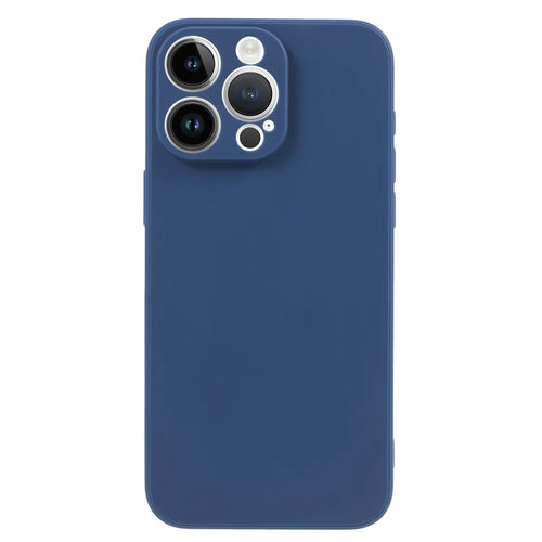 Straight Edge Phone Case for iPhone 15 Pro Soft TPU Lens Precise Cutout Protection Cover - Sapphire - 1