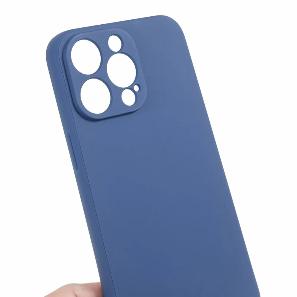 Straight Edge Phone Case for iPhone 15 Pro Soft TPU Lens Precise Cutout Protection Cover - Sapphire - 7