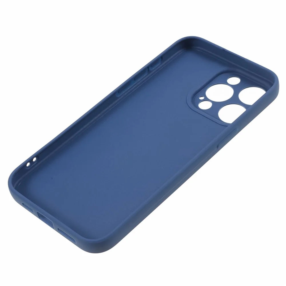 Precise Cutout Phone Case for iPhone 15 Pro Max , Straight Edge Soft TPU Anti-drop Cover - Sapphire - 5