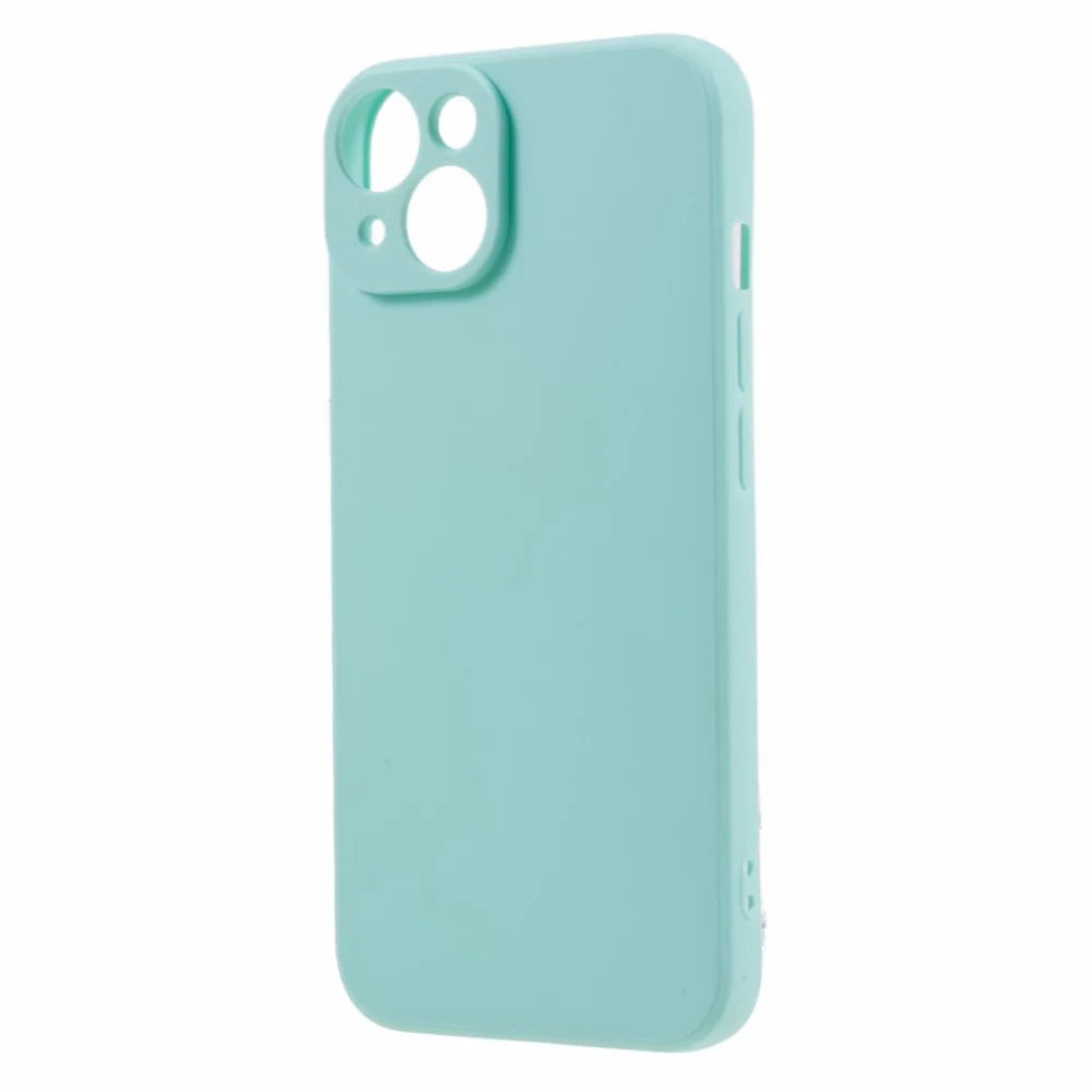 For iPhone 15 Straight Edge Phone Case Soft TPU Lens Precise Cutout Anti-scratch Cover - Baby Blue - 3