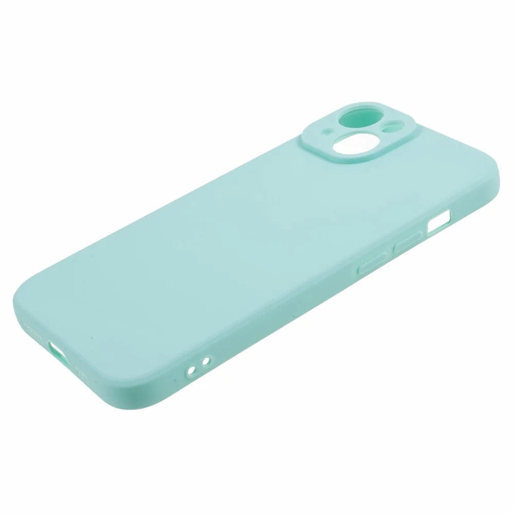 For iPhone 15 Straight Edge Phone Case Soft TPU Lens Precise Cutout Anti-scratch Cover - Baby Blue - 6