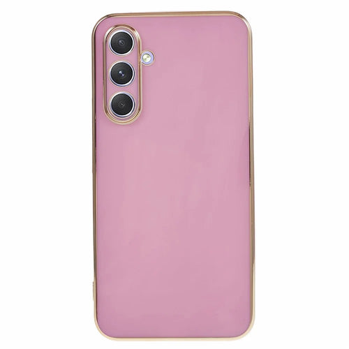For Samsung Galaxy A25 5G (Global) (161.0 x 76.5 x 8.3mm) Glossy TPU Phone Case 6D Electroplated Shockproof Flexible Cover - Purple - 1