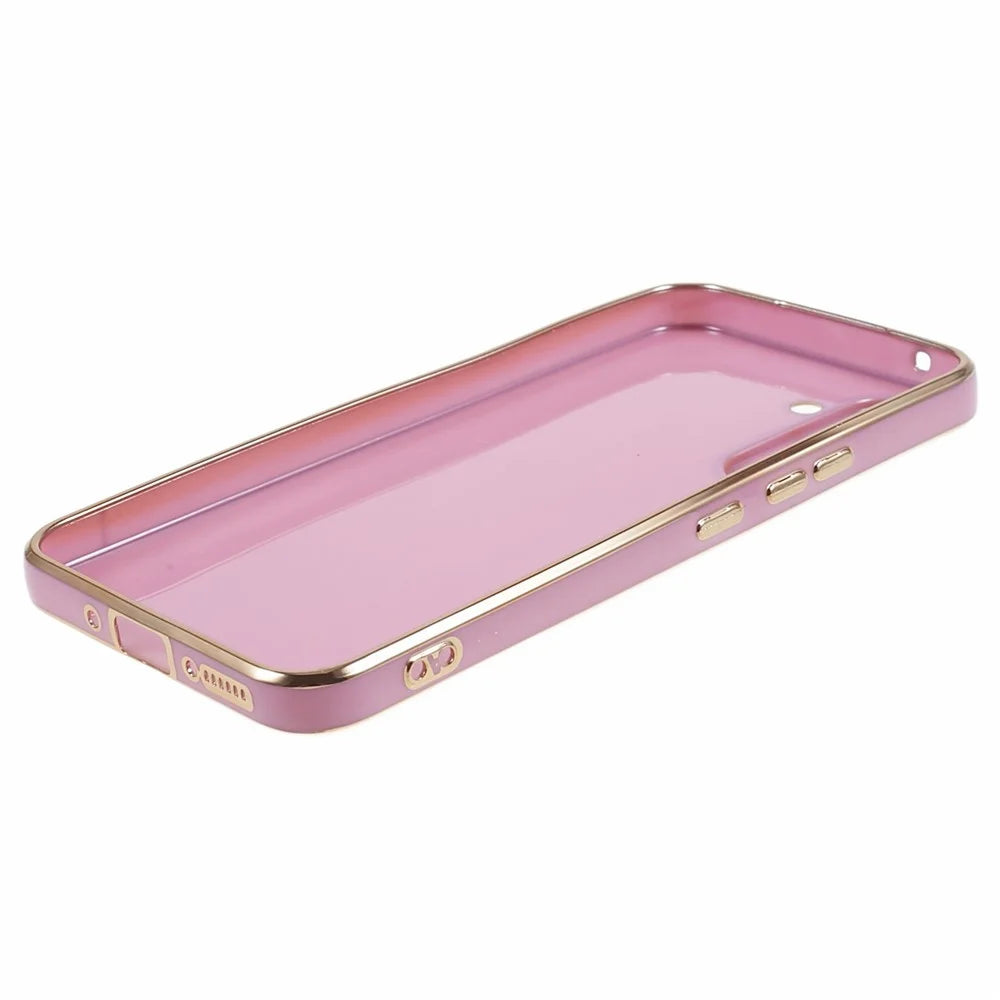 For Samsung Galaxy A25 5G (Global) (161.0 x 76.5 x 8.3mm) Glossy TPU Phone Case 6D Electroplated Shockproof Flexible Cover - Purple - 7